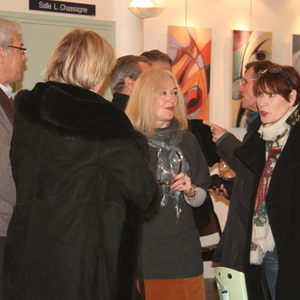 Vernissage d'une exposition de peinture